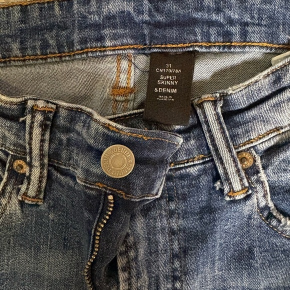 &Denim H&M women’s Super Skinny Denim size 31 Blue Jeans - Picture 6 of 7